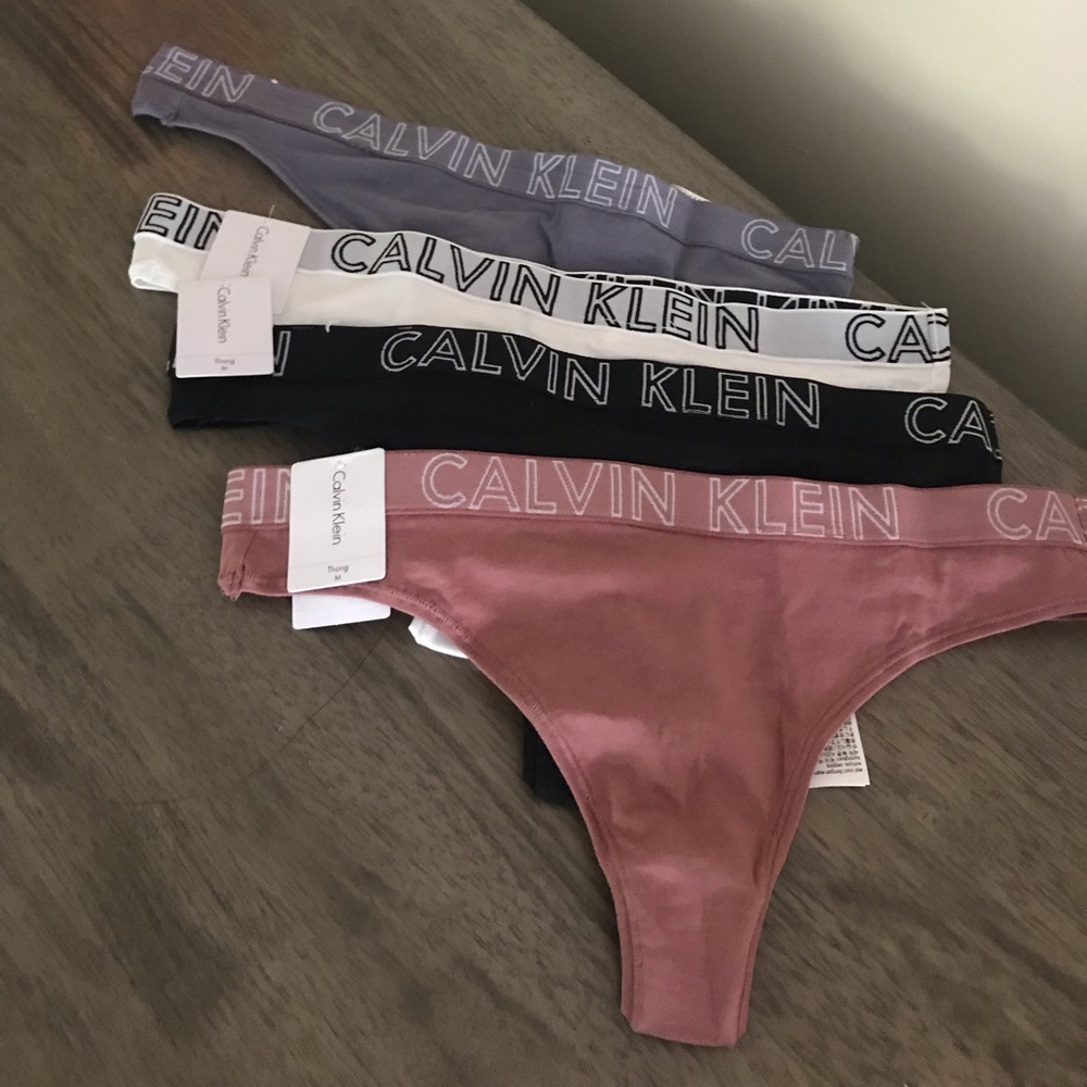 Four Calvin Klein thongs (retails $52)